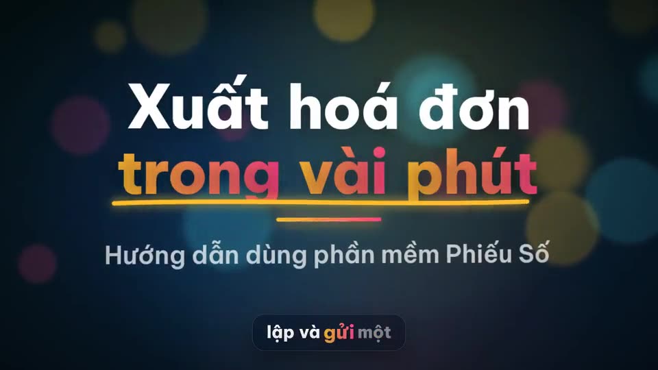 Lập hoá đơn điện tử