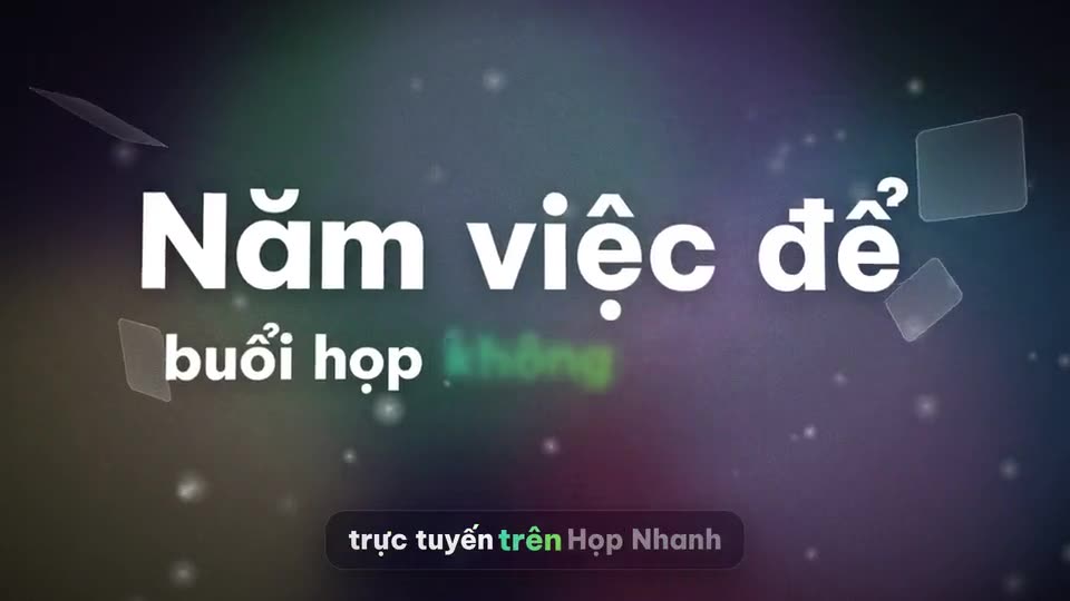 Năm việc cho buổi họp trực tuyến