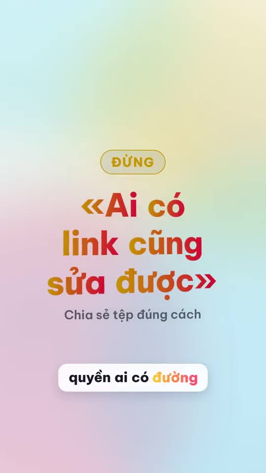 Chia sẻ tệp đúng quyền