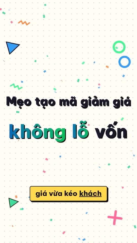 Tạo mã giảm giá không lỗ vốn