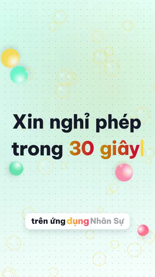 Xin nghỉ phép trên ứng dụng nhân sự