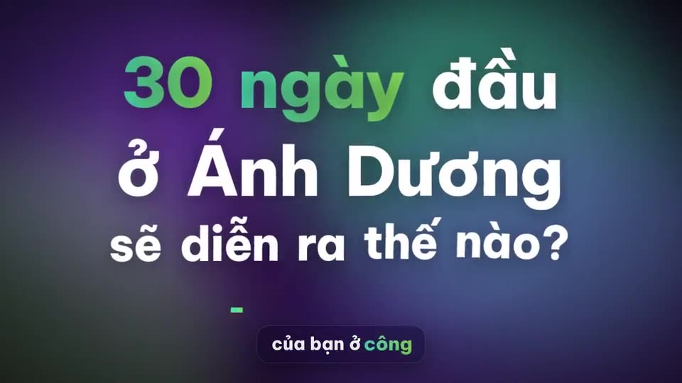 30 ngày đầu của nhân viên mới (khổ ngang)