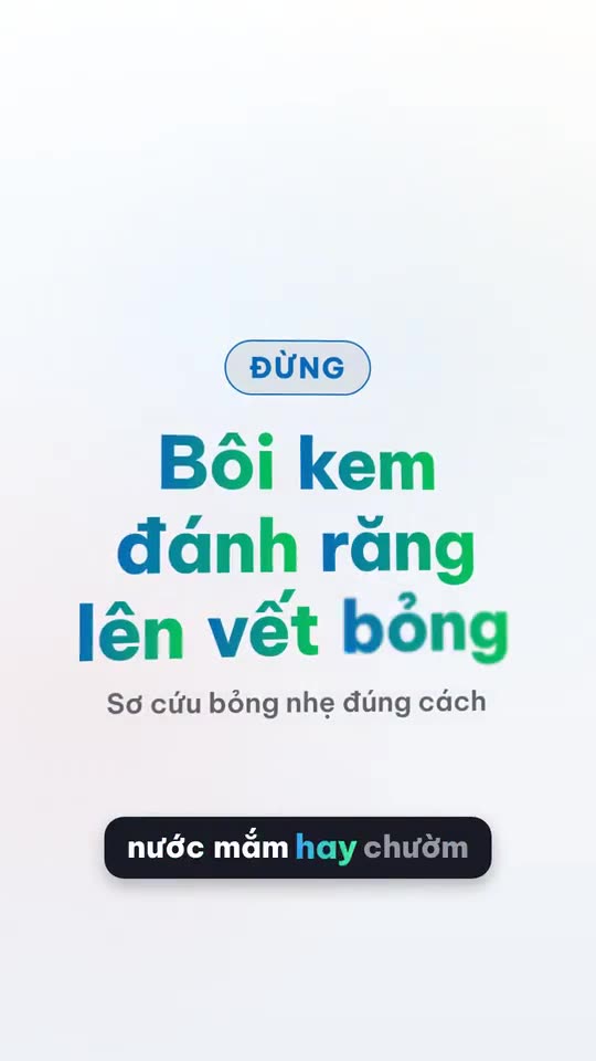 Sơ cứu bỏng nhẹ tại nhà