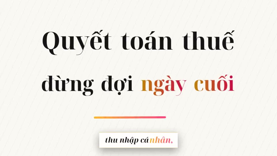Tự quyết toán thuế thu nhập cá nhân (khổ ngang)