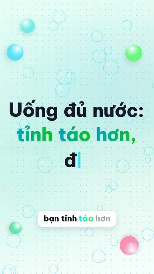 Uống đủ nước