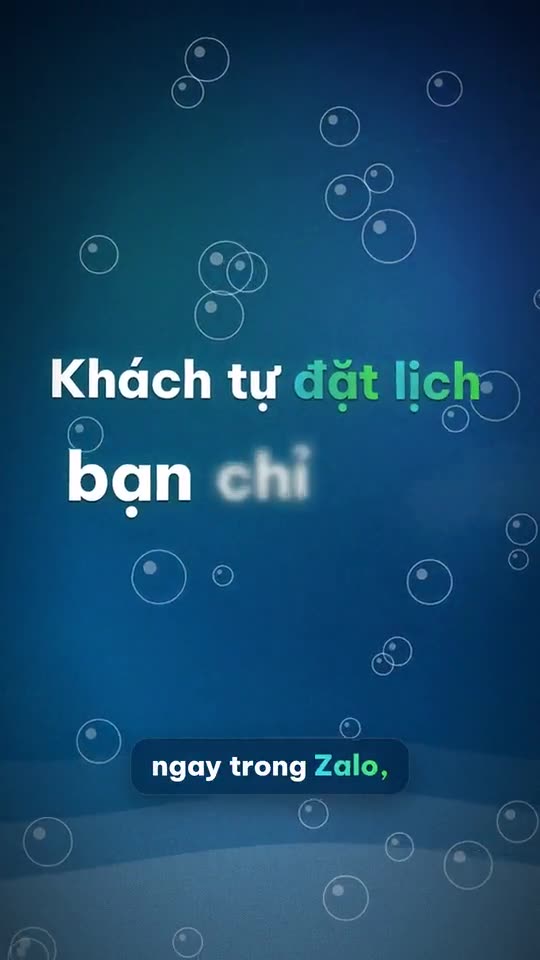 Mini app Zalo đặt lịch cho tiệm